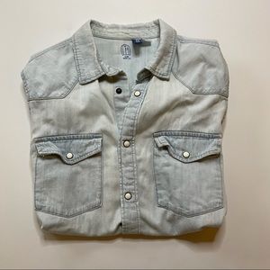 H&M Denim Light-Wash Shirt